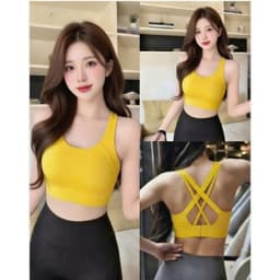 Áo Bra tập thể thao cho nữ  mút đúc,  khuy cài sau ,chất LuLu, hàng Quảng Châu form chuẩn  AT010 9