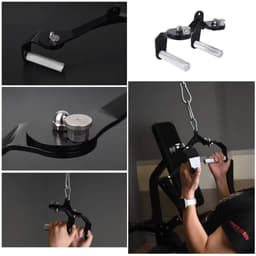 [Bộ 3 cái] Power grip, cable attachment lat pull down-back, dụng cụ kéo lưng kéo xô tập gym đa năng xoay 360 độ 2
