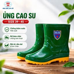 [ỦNG NGẮN U13- NAM] Ủng ngắn nam, Ủng đi mưa Nam, ủng cao su bảo hộ lao động, ủng ngắn lội nước , ủng hoa san 1
