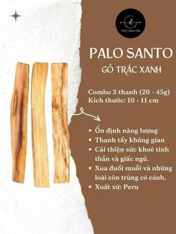 Gỗ Palo Santo Thanh tẩy, Gỗ Trắc Xanh làm sạch không gian, thu hút tài lộc Tarot Đồng Tâm 6