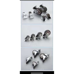 [KKTHN] Bánh Xe Nội Thất Cao Su Non Đường Kính 4cm, 5cm Chống Ồn Siêu Êm Cho Quạt Hơi Nước, Tủ Nội Thất, Xe Kéo Tự Chế 2