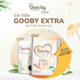 (LINK TRỢ GIÁ CHÍNH HÃNG) COMBO 2 BỊCH Tã/bỉm quần dán GOOBY EXTRA  chống tràn hiệu quả đủ size cho bé 5