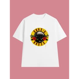 Áo Thun Guns N Roses, Logo Rock Band, Unisex Form Rộng Cotton Mềm 4