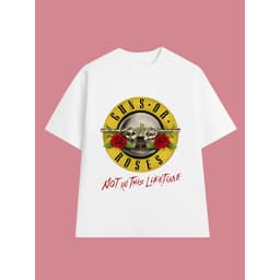 Áo Thun Guns N Roses, Logo Rock Band, Unisex Form Rộng Cotton Mềm 2