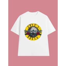 Áo Thun Guns N Roses, Logo Rock Band, Unisex Form Rộng Cotton Mềm 6