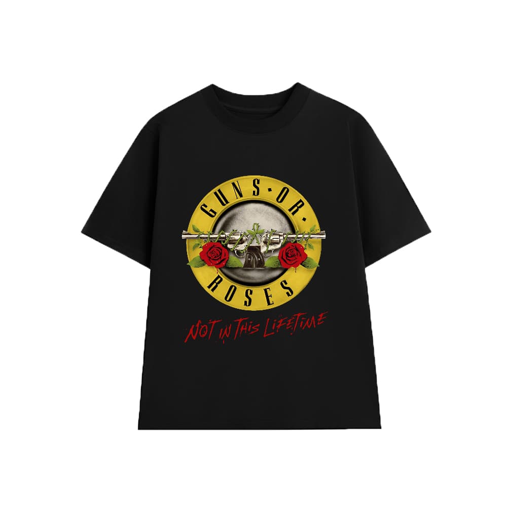 Áo Thun Guns N Roses, Logo Rock Band, Unisex Form Rộng Cotton Mềm