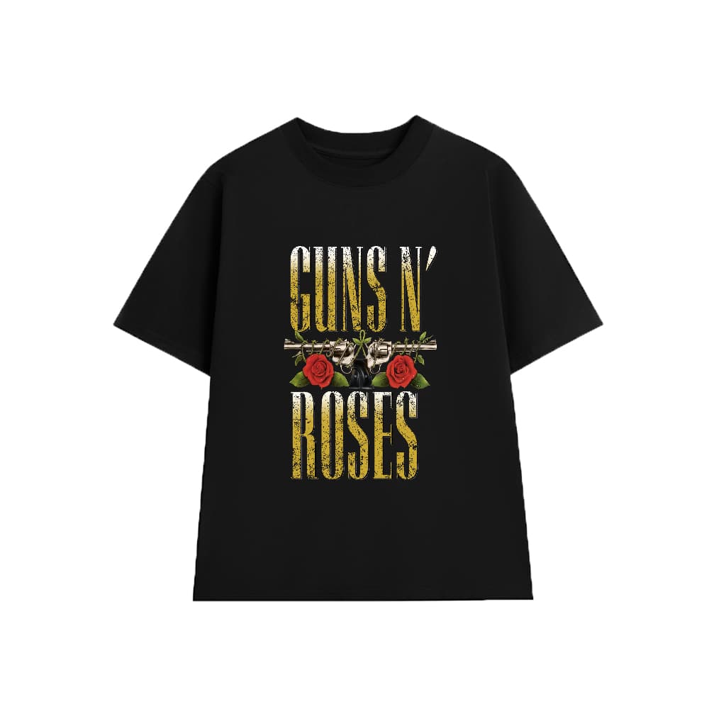 Áo Thun Guns N Roses, Unisex Form Rộng Cotton Mềm GR01