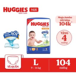 (LINK TRỢ GIÁ) COMBO 2 BỊCH Tã quần HUGGIES Mega Jumbo đủ size M102+4/L100+4/XL84+4/XXL76+4 6