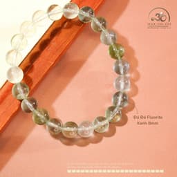 Ngọc Đan Tâm - Vòng Tay Đá Fluorite Xanh 8mm 2A - Mệnh Mộc & Mệnh Hoả 2