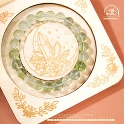 Ngọc Đan Tâm - Vòng Tay Đá Fluorite Xanh 8mm 2A - Mệnh Mộc & Mệnh Hoả 5