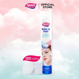 Bông Tẩy Trang Pháp Tippys (120 Miếng) - 100% Cotton Thiên Nhiên, Mềm Mịn & Không Để Lại Xơ Bông 2