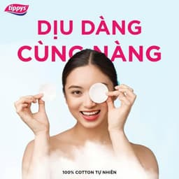 Bông Tẩy Trang Pháp Tippys (120 Miếng) - 100% Cotton Thiên Nhiên, Mềm Mịn & Không Để Lại Xơ Bông 7