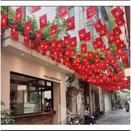 Cờ dây sao đảng - Cờ dây in 2 mặt vải đẹp treo trang trí các dịp lễ, Tết, treo khu phố... 8