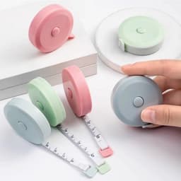 Cuộn thước dây mini đa năng 200cm. Thước dây rút tự động nhiều màu đo ngực đo bụng đo vai 3