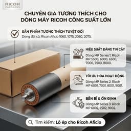Lô Ép Ricoh Dùng Cho AF2060 AF2075 MP7500 MP8000 Ép Nhiệt Ổn Định Bền Đẹp Máy Có Lỗ Khí 5