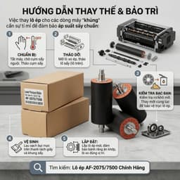 Lô Ép Ricoh Dùng Cho AF2060 AF2075 MP7500 MP8000 Ép Nhiệt Ổn Định Bền Đẹp Máy Có Lỗ Khí 4
