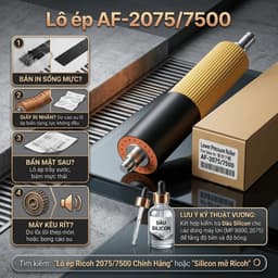 Lô Ép Ricoh Dùng Cho AF2060 AF2075 MP7500 MP8000 Ép Nhiệt Ổn Định Bền Đẹp Máy Có Lỗ Khí 6