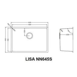 CHẬU RỬA BÁT 1 HỐ NOBINOX LISA NN645S | KT 64 X 44CM Hàng chính hãng 7