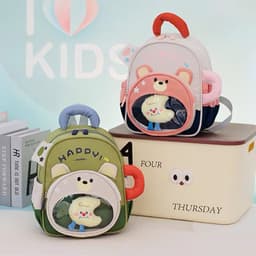 Balo mầm non cho bé trai và bé gái từ 3 - 5 tuổi hình gấu cute siêu đáng yêu 1