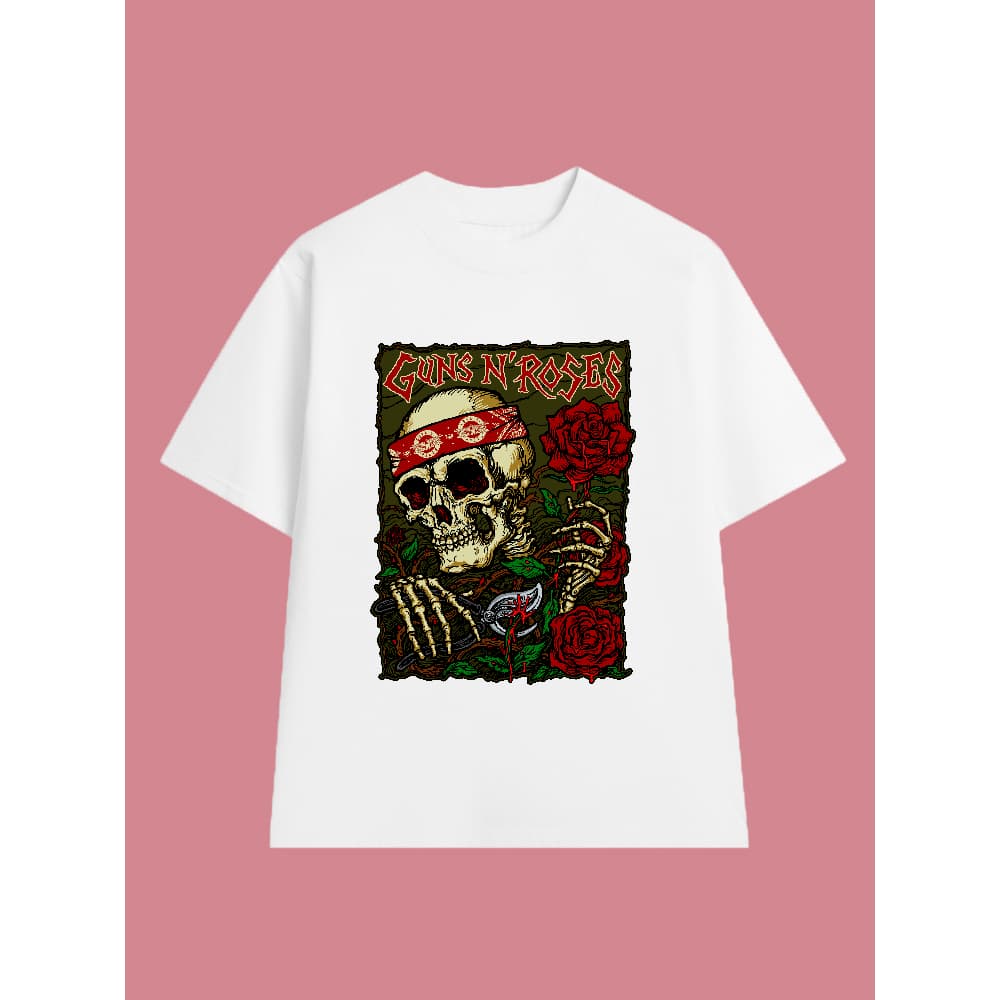 Áo Thun Guns N Roses GR04, Unisex Form Rộng Cotton Mềm
