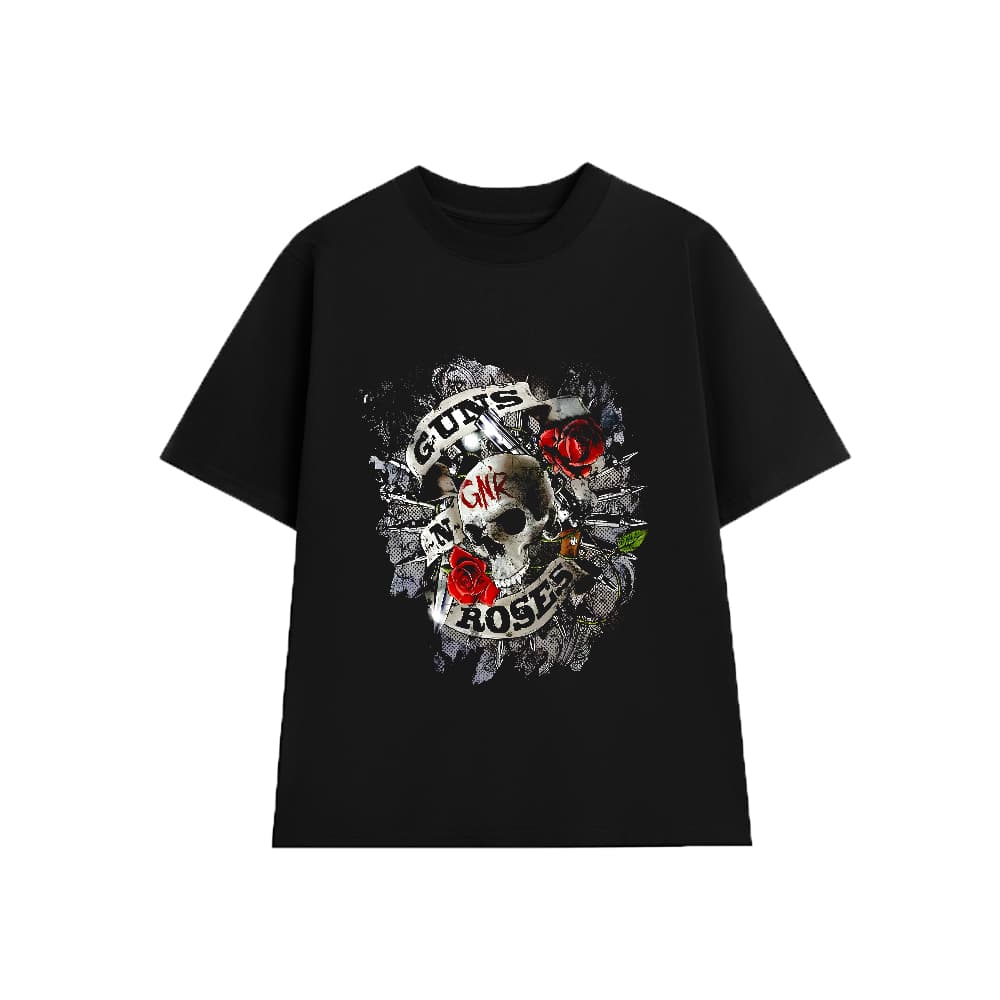 Áo Thun Guns N Roses GR08,  Unisex Form Rộng Cotton Mềm