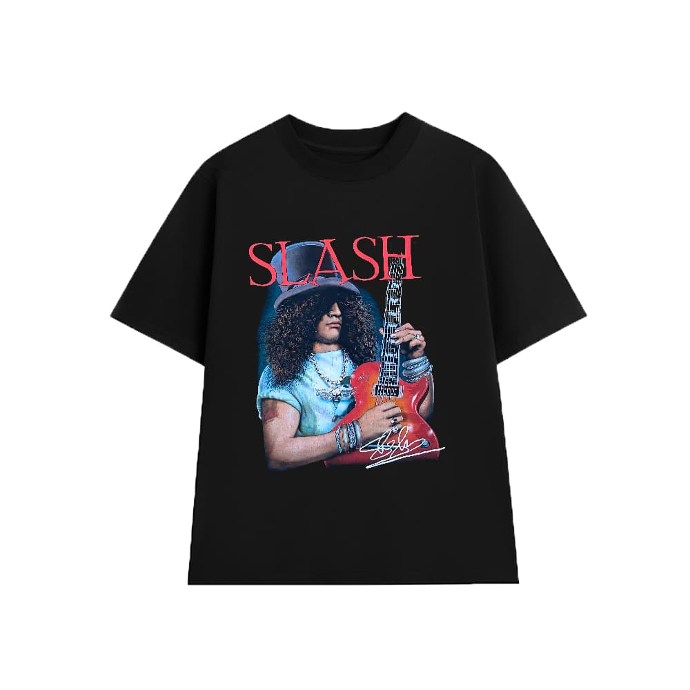 Áo Thun Guns N Roses - SLASH 04, Unisex Form Rộng Cotton Mềm