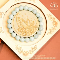Ngọc Đan Tâm - Vòng Tay Ngọc Thanh Bình 8mm - Mệnh Thuỷ & Mệnh Mộc 4