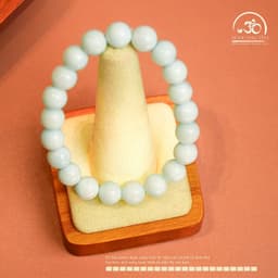 Ngọc Đan Tâm - Vòng Tay Ngọc Thanh Bình 8mm - Mệnh Thuỷ & Mệnh Mộc 3