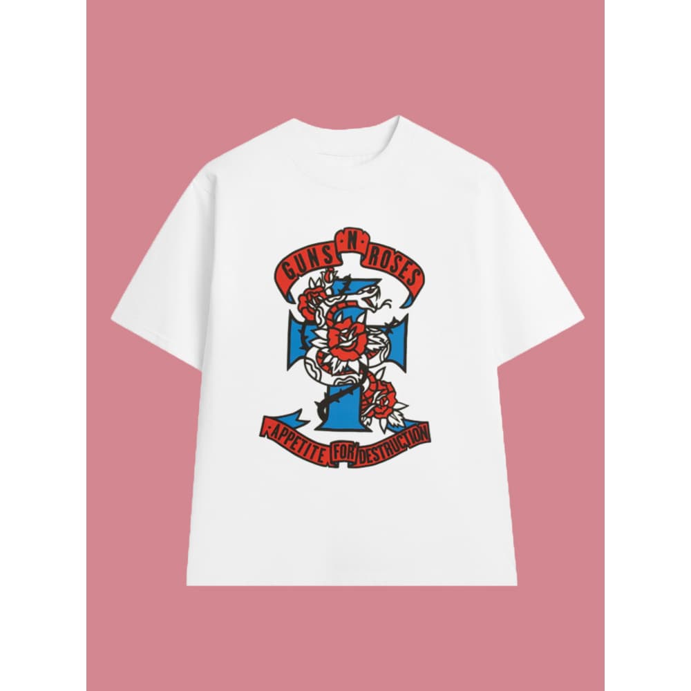 Áo Thun Guns N Roses GR20, Unisex Form Rộng Cotton Mềm