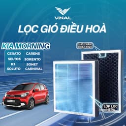 [BẢO HÀNH 2 THÁNG] Lọc Gió Điều Hòa Kia Morning Cerato K3 Seltos K5 Carens Sorento Sonet Soluto Carnival, Lọc Gió VINAL 1