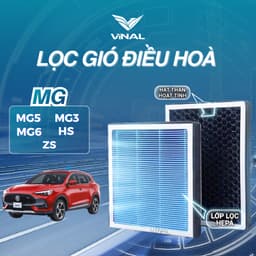 [BẢO HÀNH 2 THÁNG] Lọc Gió Điều Hòa Ô Tô MG MG5, MG3, MG6, HS, ZS Màng HEPA Than Hoạt Tính VINAL 1
