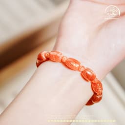 Ngọc Đan Tâm - Vòng Tay Mặt Trời Lu Thống 9mm 5A - Mệnh Thổ & Mệnh Kim 3