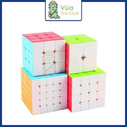 Rubik Bright Color 2x2 3x3 4x4 5x5 Pyraminx Megaminx Đồ Chơi Trí Tuệ Rubic Stickerless Không Viền 5
