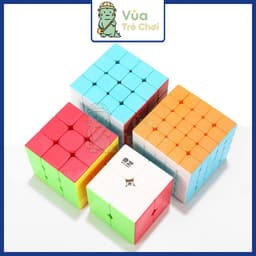 Rubik Bright Color 2x2 3x3 4x4 5x5 Pyraminx Megaminx Đồ Chơi Trí Tuệ Rubic Stickerless Không Viền 4
