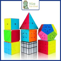 Rubik Bright Color 2x2 3x3 4x4 5x5 Pyraminx Megaminx Đồ Chơi Trí Tuệ Rubic Stickerless Không Viền 2