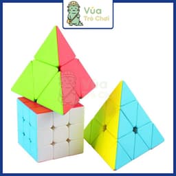 Rubik Bright Color 2x2 3x3 4x4 5x5 Pyraminx Megaminx Đồ Chơi Trí Tuệ Rubic Stickerless Không Viền 8