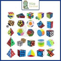 Rubik Bright Color 2x2 3x3 4x4 5x5 Pyraminx Megaminx Đồ Chơi Trí Tuệ Rubic Stickerless Không Viền 9