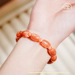 Ngọc Đan Tâm - Vòng Tay Mặt Trời Lu Thống 10mm 5A - Mệnh Hoả & Mệnh Thổ 4