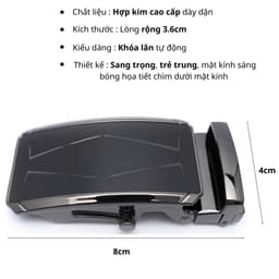 Mặt thắt lưng nam, đầu khóa lăn không hiệu sang trọng cho nam L05 3