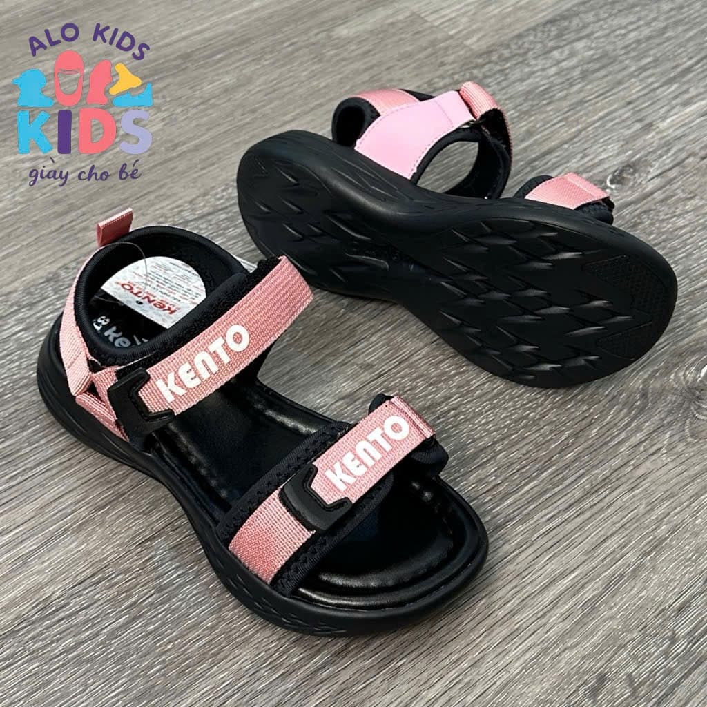 Dép quai hậu Bé Gái KENTO Chính Hãng Size 27-38 Quai Dù Đế Đen Êm Chân Chống Trượt. 8108