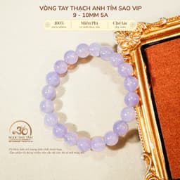 Ngọc Đan Tâm - Vòng Tay Thạch Anh Tím Sao VIP 9-10mm 5A - Mệnh Hoả & Mệnh Thổ 1