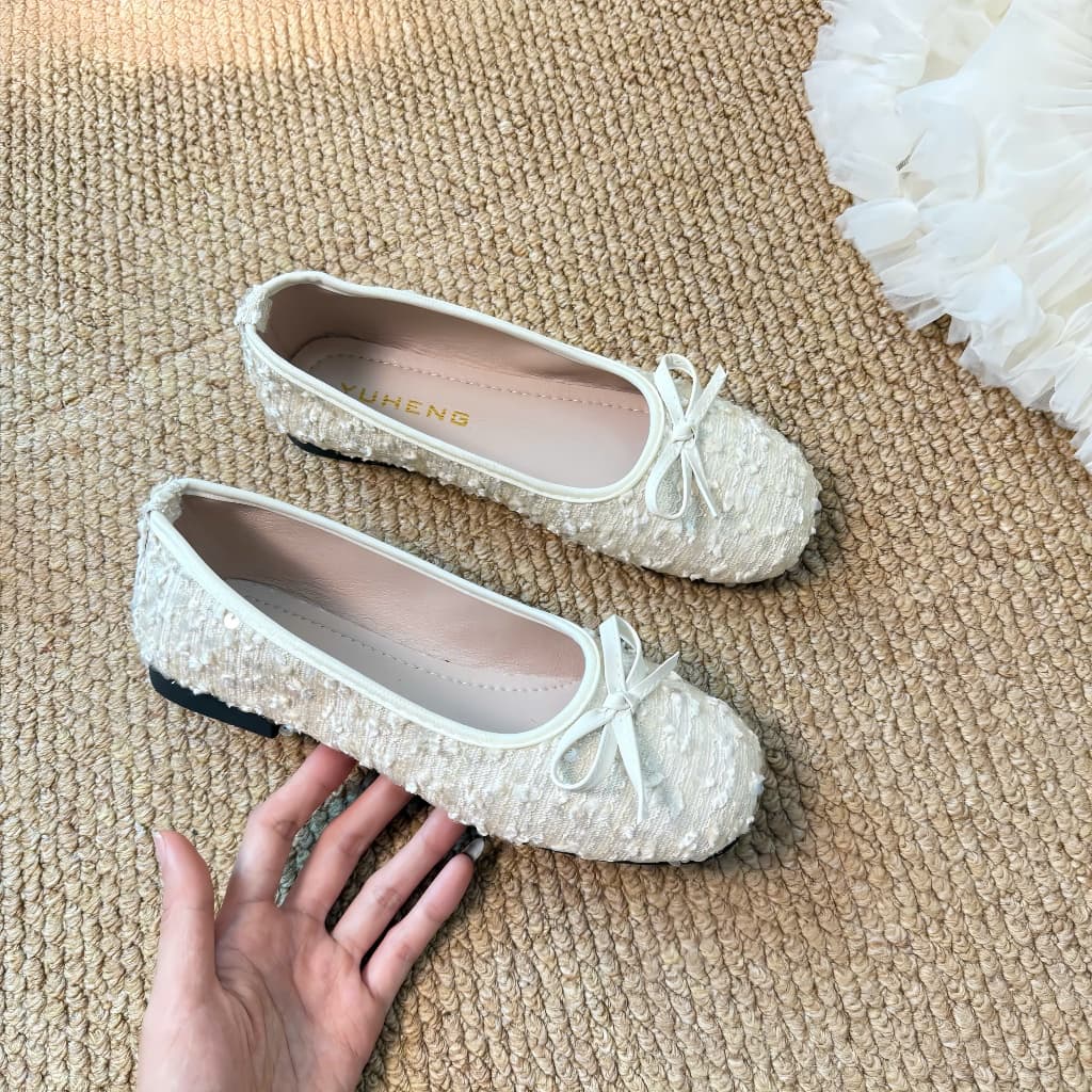 Giày Búp Bê - Giày Bệt Nữ Kim Sa Nữ Tính Nhẹ Nhàng Dễ Phối Đồ - N0030-HH4