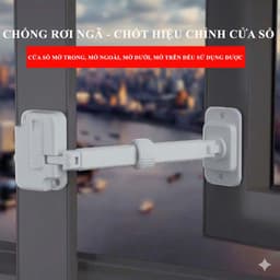 Khóa Cửa Sổ Thanh Chắn Định Vị Chống Ngã Cửa Sổ Chung Cư, Chốt Cửa Sổ Bảo Vệ Bé An Toàn 2