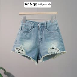 Quần short jean nữ vải denim lai tua cá tính bền đẹp, dễ phối đồ phong cách trẻ trung 4