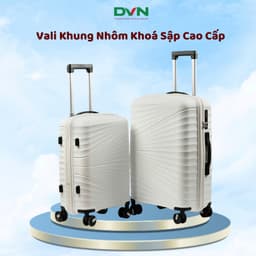 Vali Du Lịch Sọc Chéo Có Khoá Bảo Mật Cao Cấp DVN , Vali Chống Trộm, Chịu Lực Tốt PP004 1