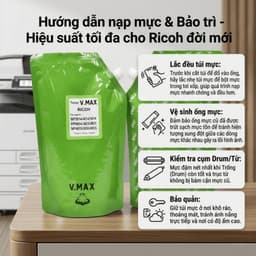 Mực Đổ Ricoh Vmax Cho MP2555 MP3054 MP3555 MP4055 MP5055 MP6054 Chất Lượng Cao Đậm Nét Bền Đẹp 4