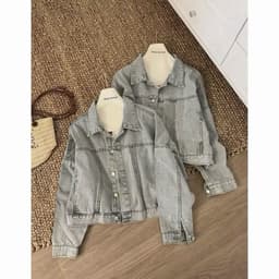 Áo Khoác Jean Nữ Dáng Lửng CHEZI HOUSE – Form Hàn Đẹp, Style Retro #J8037-39 – Xanh Denim/Xanh Nhạt 5