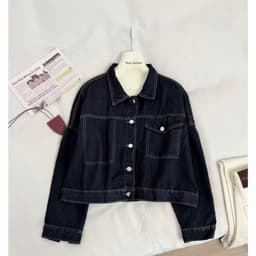 Áo Khoác Jean Nữ Dáng Lửng CHEZI HOUSE – Form Hàn Đẹp, Style Retro #J8037-39 – Xanh Denim/Xanh Nhạt 6
