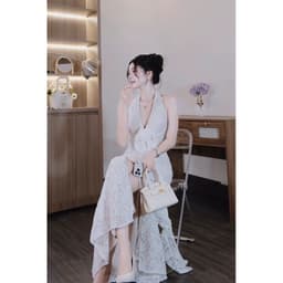 Xukadress- Váy dự tiệc sang chảnh, váy du lịch, váy ren cổ yếm, váy ren dự tiệc sang chảnh quyển rũ 5