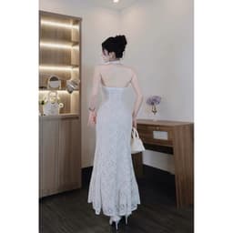 Xukadress- Váy dự tiệc sang chảnh, váy du lịch, váy ren cổ yếm, váy ren dự tiệc sang chảnh quyển rũ 6